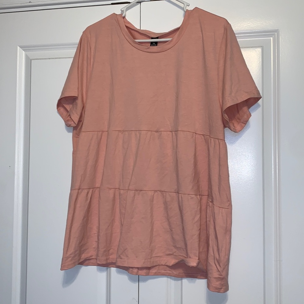 Light Pink Flowy Dress-Down Shirt